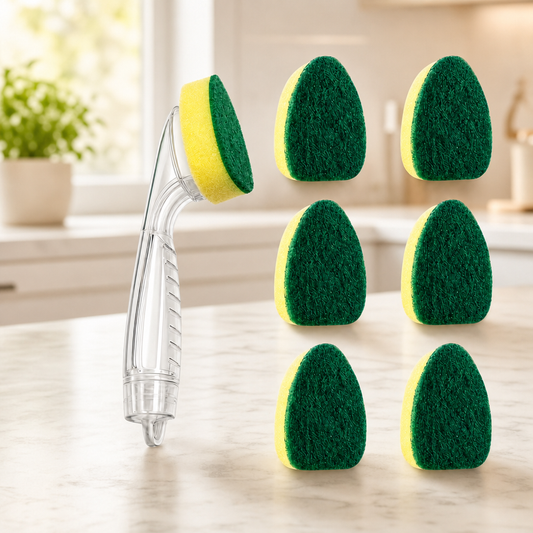 NeatLab™ 7pc Dishwashing Stick & Replacement Sponge Set