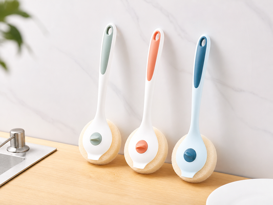 NeatLab™ 3pc Dishwashing Scrub Brush Set – Reusable Sponge Cleaning Sticks